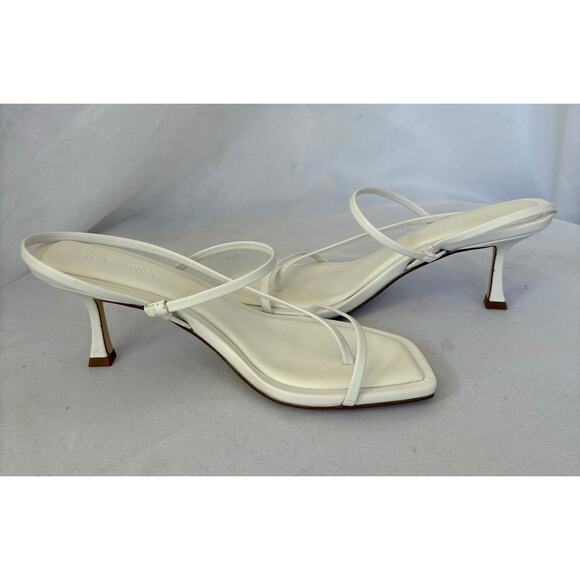 Steve Madden Women's Locke Strappy Mid-Heel Dress Sandals White Size 8 NWT/ Box - Picture 4 of 6